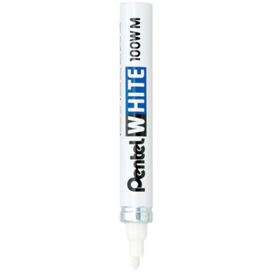 Pentel White Marker Medium Bullet Point image