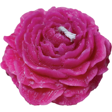 Peony Flower Sandalwood Fragrance Candle - Light Pink Color image