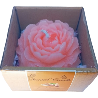 Peony Flower Scented Candle – Soft Light, Sweet Sandalwood Fragrance image