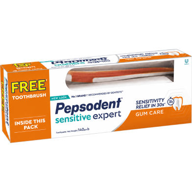 Pepsodent Toothpaste Sensitive Expert Gum Care 140gm (Toothbrush Free) image