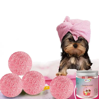 Pet Bath Candy Scrub Ball (16g*8pcs) | Pet Spa Shower Candy Balls image