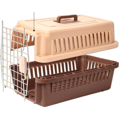 Pet Cat Dog And Puppy Carrier Box Medium Size 58x37x37Cm Air Transport Box Travel Hospital Disaster Prevention image