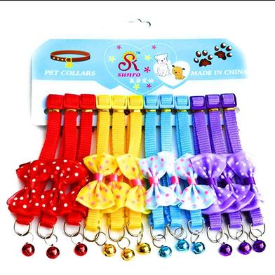 Pet Cats And Puppy Dogs Tie Type Collar With Bell image