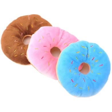 Pet Donut Shape Chew Toy For Cat and Dogs (Any Color) 1 Pcs image