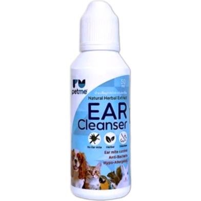 Petme Natural Herbal Extract Ear Care Cleanser 50ml For Cats, Dogs and Small Animal image