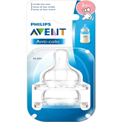 Philips Avent Anti-Colic Nipple - 2 Pcs image