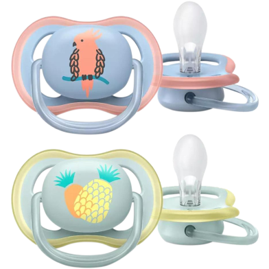 Philips Avent Ultra Air Pacifier 2Pcs - BPA-Free Dummy for Babies From 0-6 Months (model SCF085/02) image