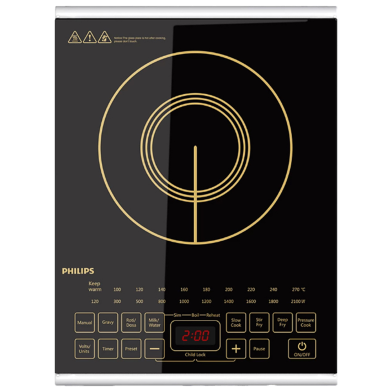 Philips HD4938/01 Induction Cooker Viva Collection with Sensor Touch and Full Crystal Glass image