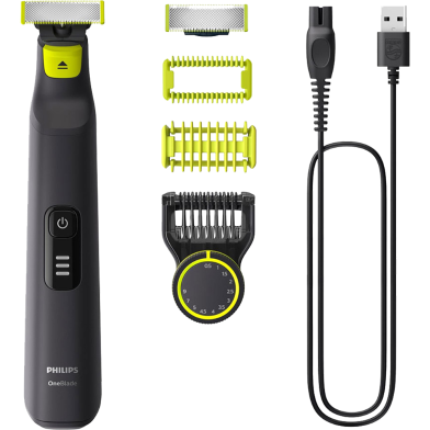 Philips QP6542/10 OneBlade Pro Hybrid Trimmer and Shaver Face Body for Men image