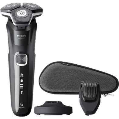Philips S5898/38 Wet and Dry Electric Shaver with Smart SkinIQ Technology Series 5000 for Men image