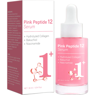 Pink Peptide 12 Serum and Hydrolyzed Collagen and Bakuchiol and Niacinamide 30ml image