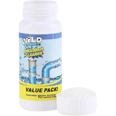 Pipe Drain Cleaner Kitchen Sink Toilet Drain Cleaner Block Unblock Powder Pipeline Clean Unblocker image