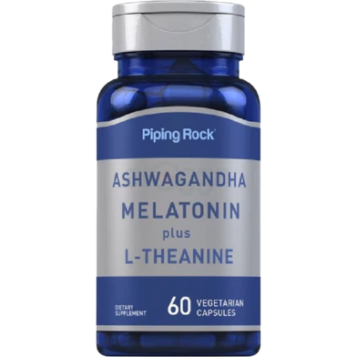 Piping Rock Ashwagandha Melatonin Plus L Theanine Capsules 60Pcs image