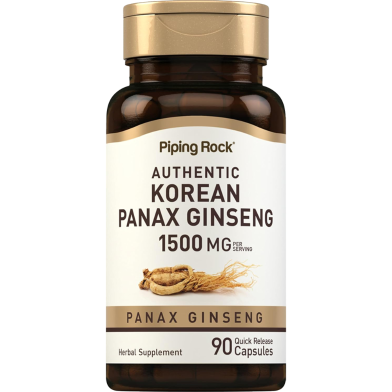 Piping Rock Authentic Korean Panax Ginseng 1500mg 90 Capsules image