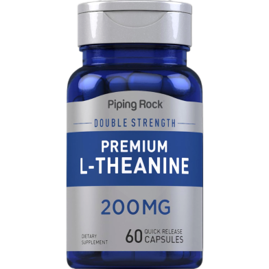 Piping Rock Double Strength Premium Ltheanine 2000mg 60 Capsules - X003k5ijub image