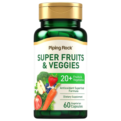 Piping Rock Fruits And Veggies Supplement With Probiotic Blend - 60 Capsules -522617921 image