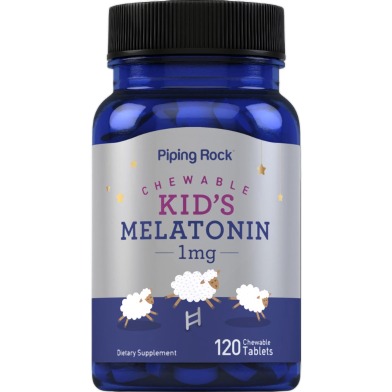 Piping Rock Kid's Melatonin 1mg 120 Chewable Tablets - X003k28xrd image