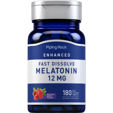Piping Rock Melatonin 12mg 180 Tablets - X003jijpxt image