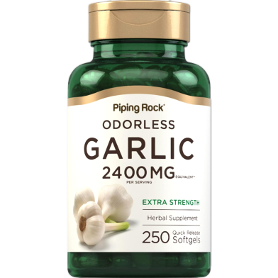 Piping Rock Odorless Garlic 2400mg 250 Softgels image