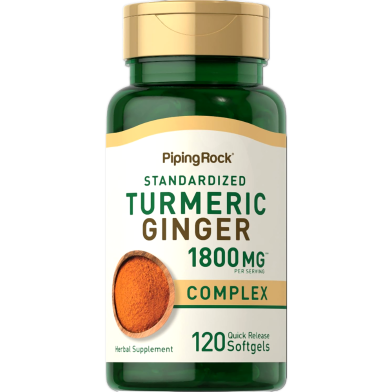 Piping Rock Turmeric Ginger 1800mg 120 Softgels - X003hxy7ll image