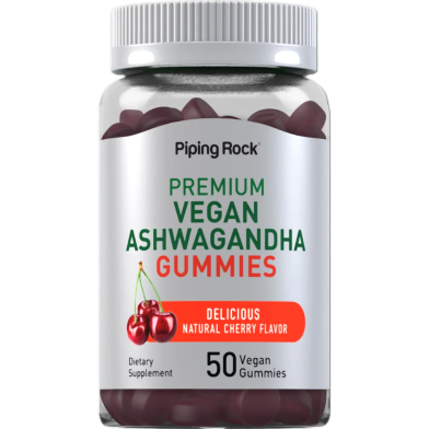 Piping Rock Vegan Ashwag and Ha 50 Gummies - X0041ywhyt image