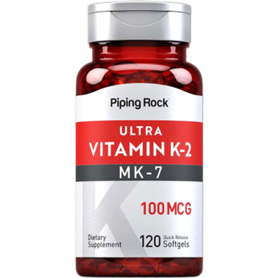 Piping Rock Vitamin K2 MK7 100 mcg – 120 Softgels image