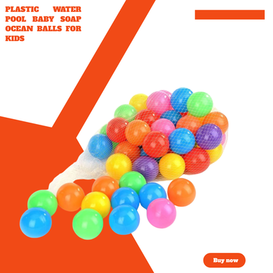 Plastic Water Pool Baby Soap Ocean Balls for Kids - 47 Pcs image