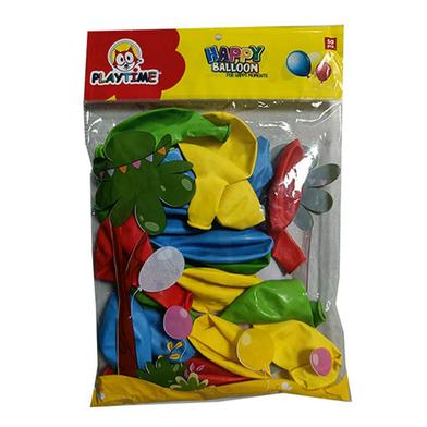 Playtime Happy Round Balloon 8 Inch - 50 Pcs image