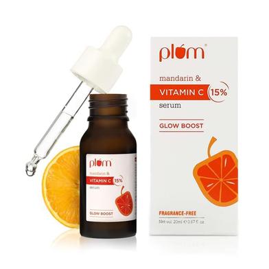 Plum 15 Percent Vitamin C Face Serum with Mandarin For Glowing Skin Hyperpigmentation and Dull Skin - 30ml -255924272 image