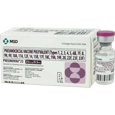 Pneumovax 23 0.5 ml IM/Deep SC Injection 0.5 ml pre-filled syringe image