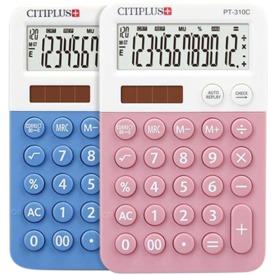 Pocket Mini Small Calculator Calculatrice Taschenrechner Calculadora Cute 12 Digits Solar Colorful image
