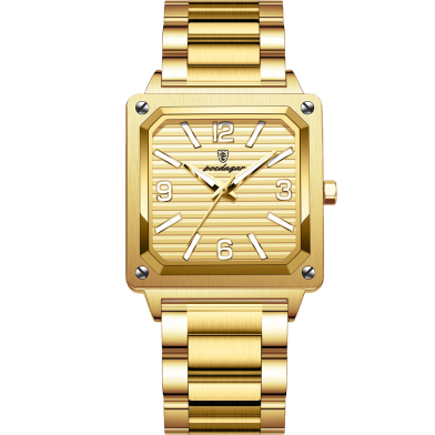Poedagar 870 Luxury Man Wristwatch Square Quartz Men Watch Waterproof Luminous Stainless Steel Men’s Watches image