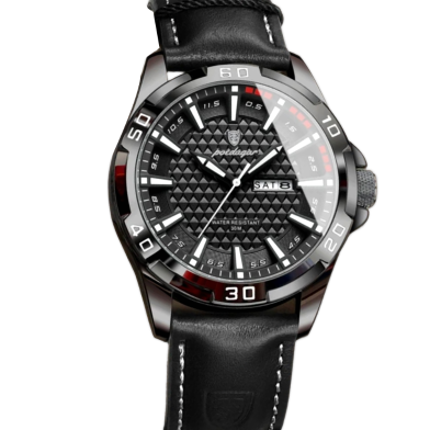 Poedagar n Men’s Luxury Leather Watch Stylish Waterproof and Premium Watch 895 image