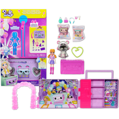 Polly Pocket Disco Dance Fashion Reveal Doll and Playset image
