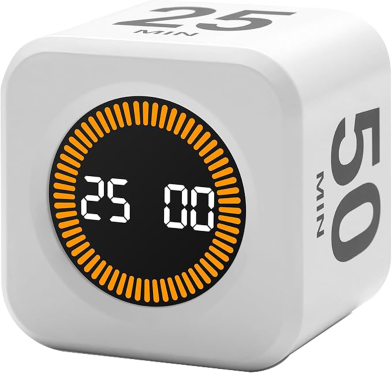 Pomodoro Rotating Timer White image