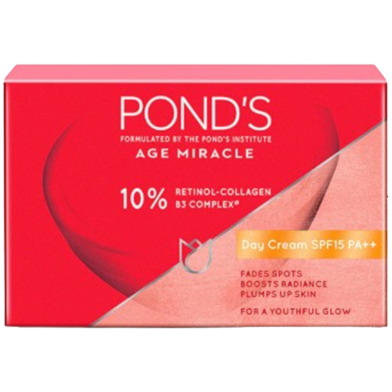 Pond's Age Miracle Day Cream SPF15 PA Plus Plus 35 gm With 10 Percent Retinol Collagen B3 Complex for Youthful Glow Cream image