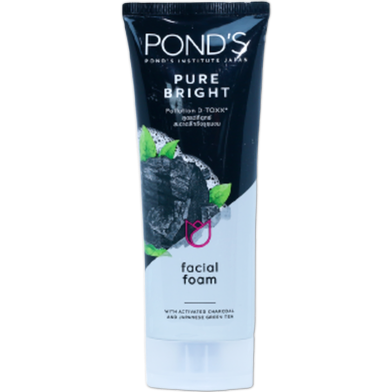 Pond's Pure Bright Facial Foam With Activated Charcoal 100 gm image