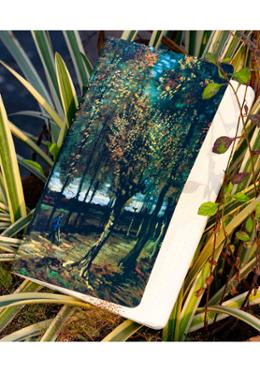 Poplars Near Nuenen Dotted Graph Notebook image