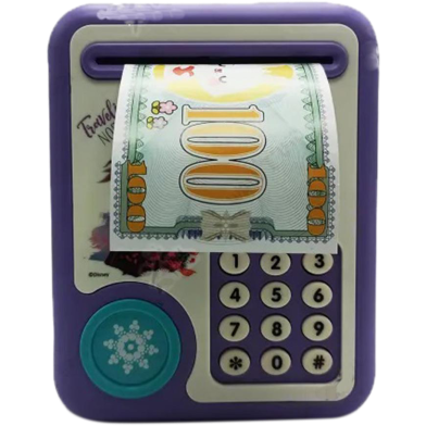 Portable ATM Password Protected Mini Bank Toy For Kids With Light and Music (atm_frozen_5010_pr) image