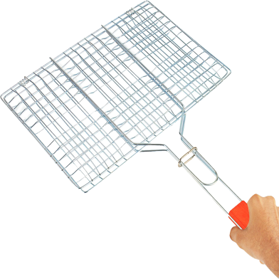 Portable Bbq Grill Net Clip - Silver image