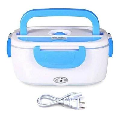 Portable Electric Lunch Box - White and Blue image