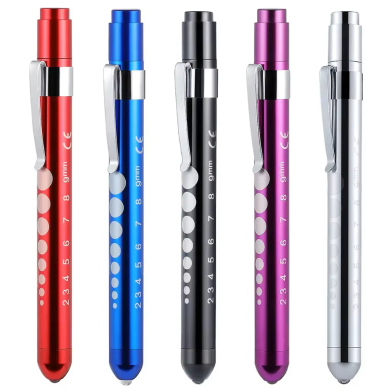 Portable LED Flashlight Work Light Medical First Aid Pen Light Torch Lamp With Pupil Gauge Measurements Doctor Nurse Diagnosis image