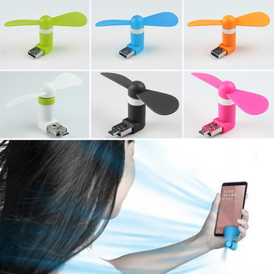 Portable Mini USB Fans For Mobile Phones And Power Banks 2 pcs Slide 2