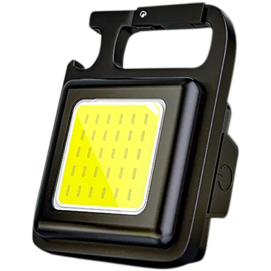 Portable Pocket USB Rechargeable Keychain Torch Lantern 3 Lighting Modes Work Light Camping COB LED Flash Light 1 Set image