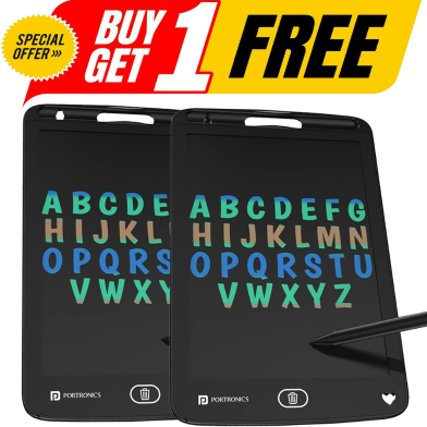 Portronics Ruffpad 8.5M Multicolor LCD Writing Pad (Buy One Get One FREE) image