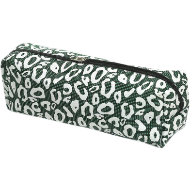 Pouch Bag Green And White 9x4 Inch image
