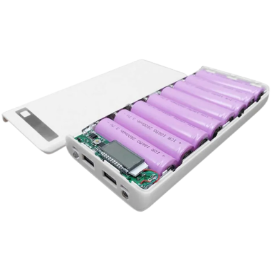 Power Bank Case Cover 8x18650 With Circuit and Display Without Battery image