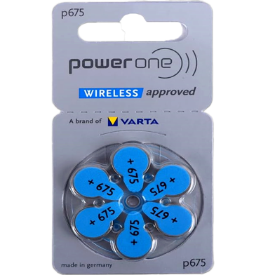 Power One Hearing Aid Batteries, 1.45V - Set of 6 VARTA, p675 image