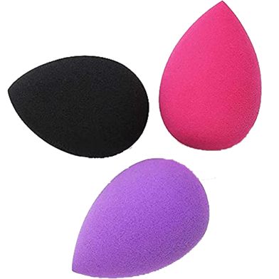 Power Puff Latex Free Face Blender Sponge Makeup Puff 1 Pcs Multicolor image