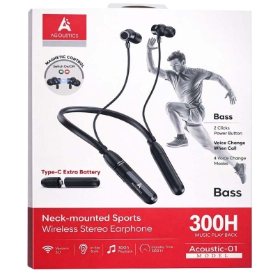 Powerful And Long-Lasting Premium Quality Bluetooth Neckband Earphone image